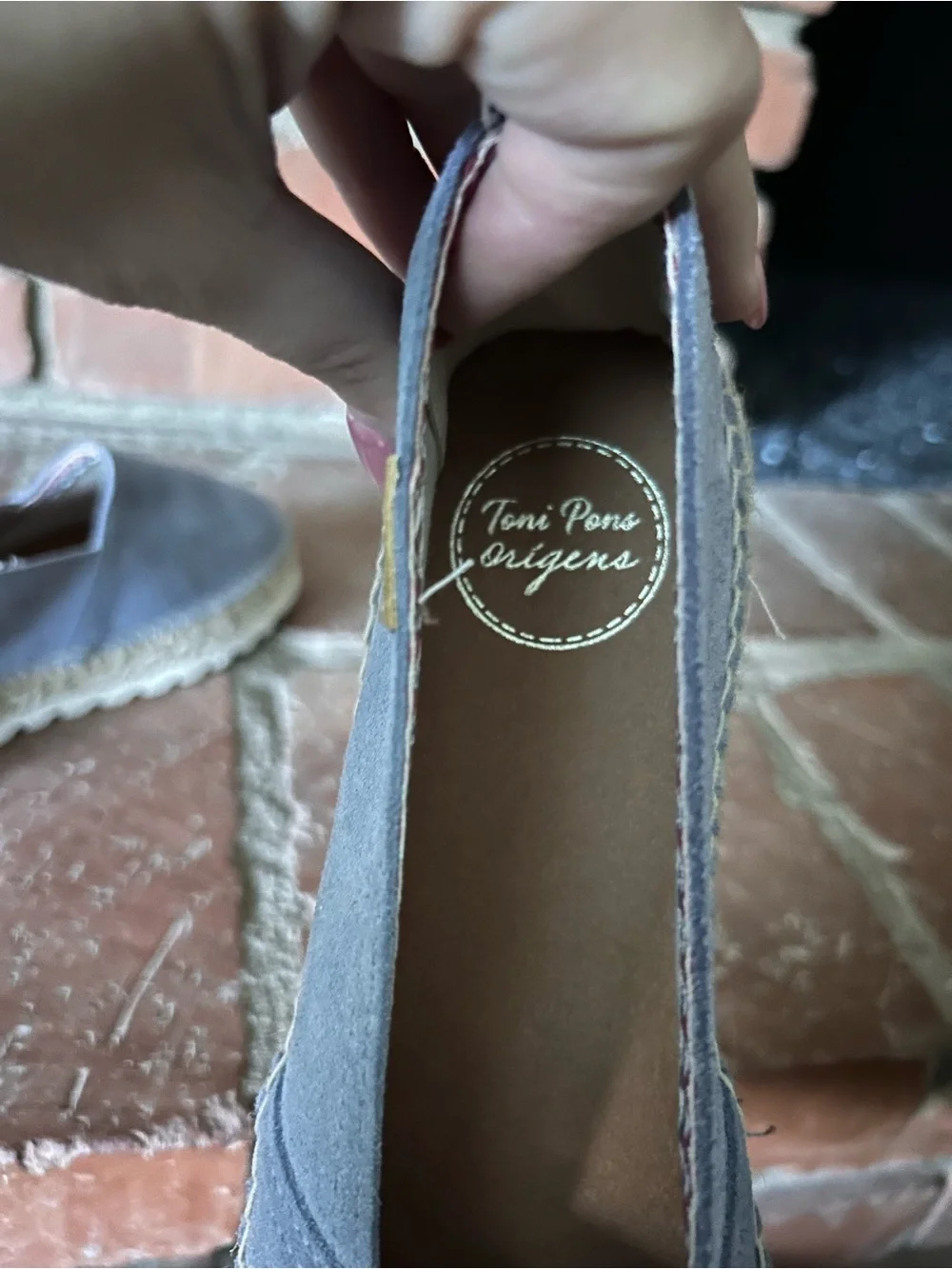 Toni Pons Aria Split Leather Espadrilles in Texa Light Blue Sz 8.5 US